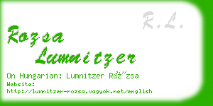rozsa lumnitzer business card